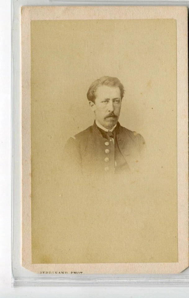 Antique CDV Photographs Military Man Portraits x 6 - 3