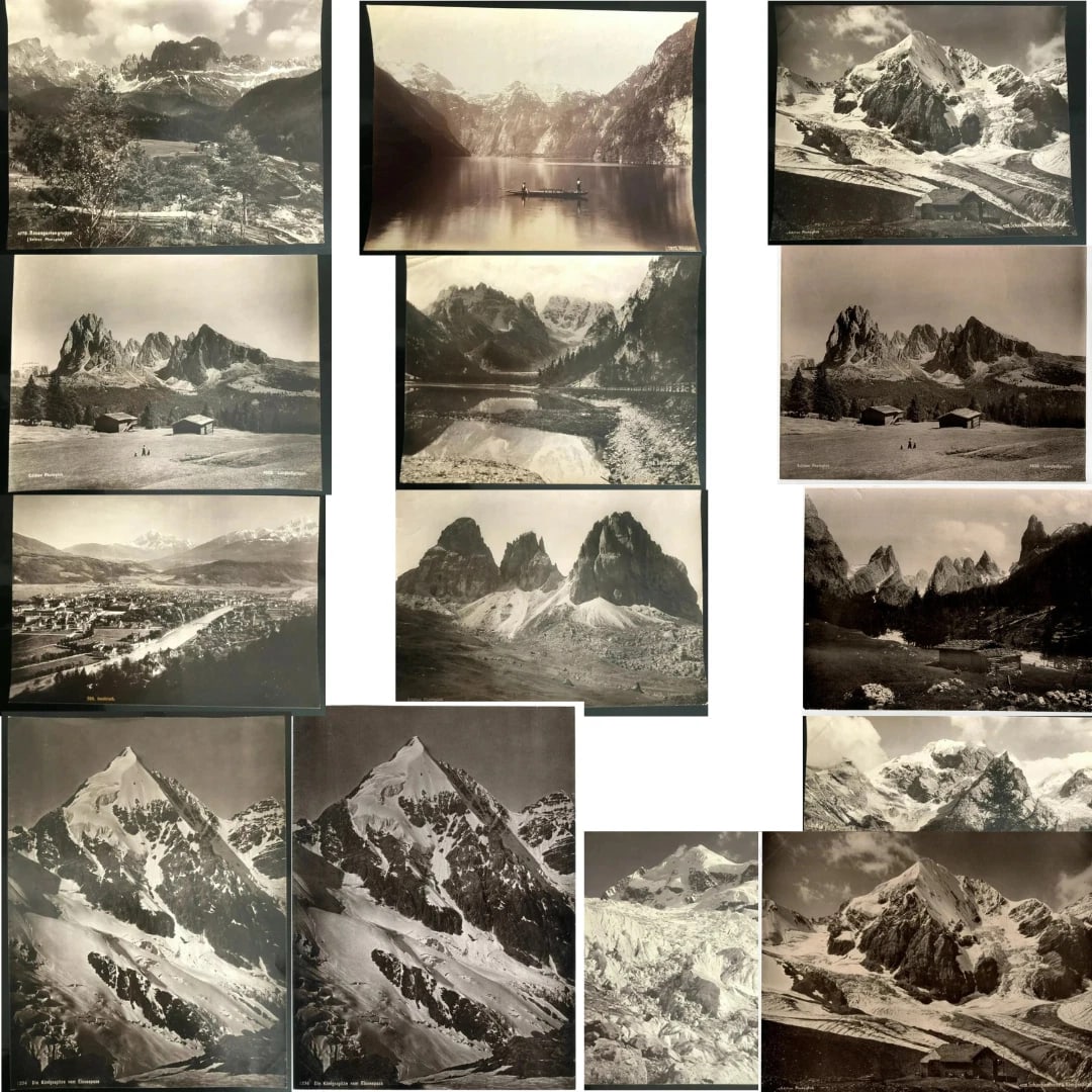 Vintage Photographs Alpes, Mountain Landscape x18: 21 x 26 cm stains, folds Reserve: $250.00 Shipping: Domestic: Flat-rate of $29.00 to anywhere within the contiguous U.S. International: Foreign shipping rates are determined by destination.