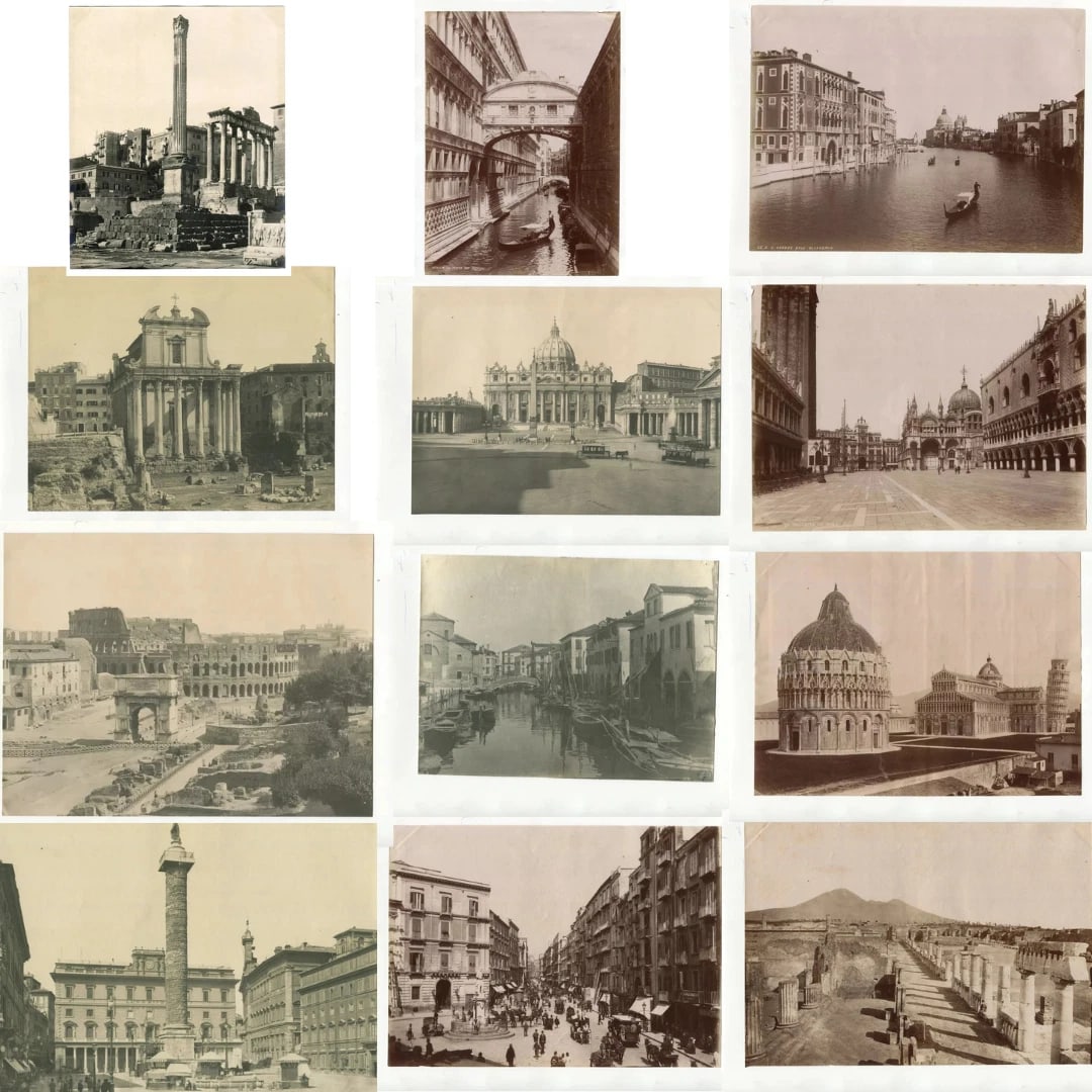 Photographs Landscape, Cityview Italy c. 1900 x12: 19 x 26 cm / 10.23 x 7.48 inches stains, folds Reserve: $80.00 Shipping: Domestic: Flat-rate of $22.00 to anywhere within the contiguous U.S. International: Foreign shipping rates are determined by
