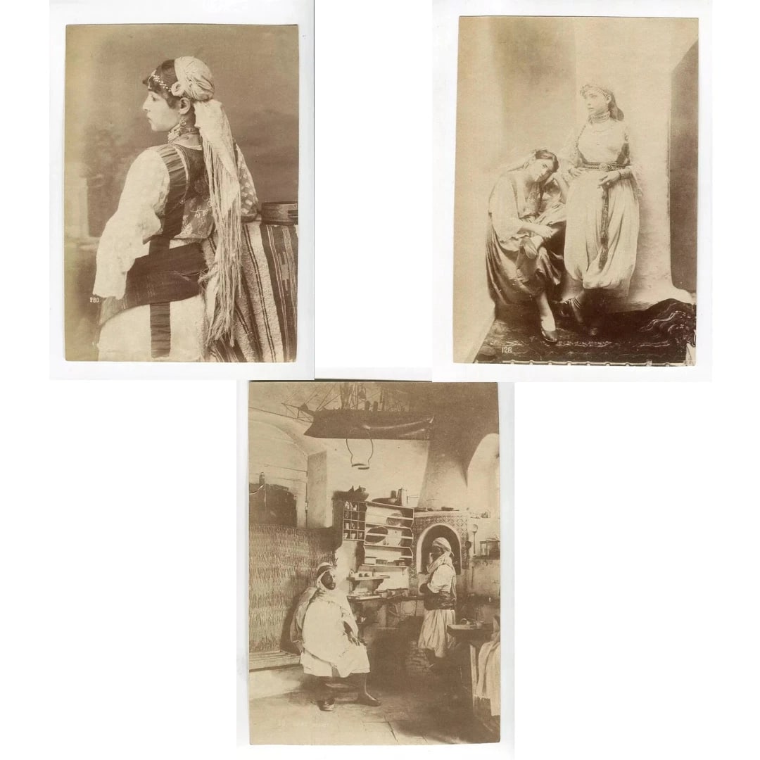 Antique Original Photographs People, Portrait, Orientalist 19th century x3: 14 x 9.5 cm Reserve: $250.00 Shipping: Domestic: Flat-rate of $22.00 to anywhere within the contiguous U.S. International: Foreign shipping rates are determined by destination. International shipping