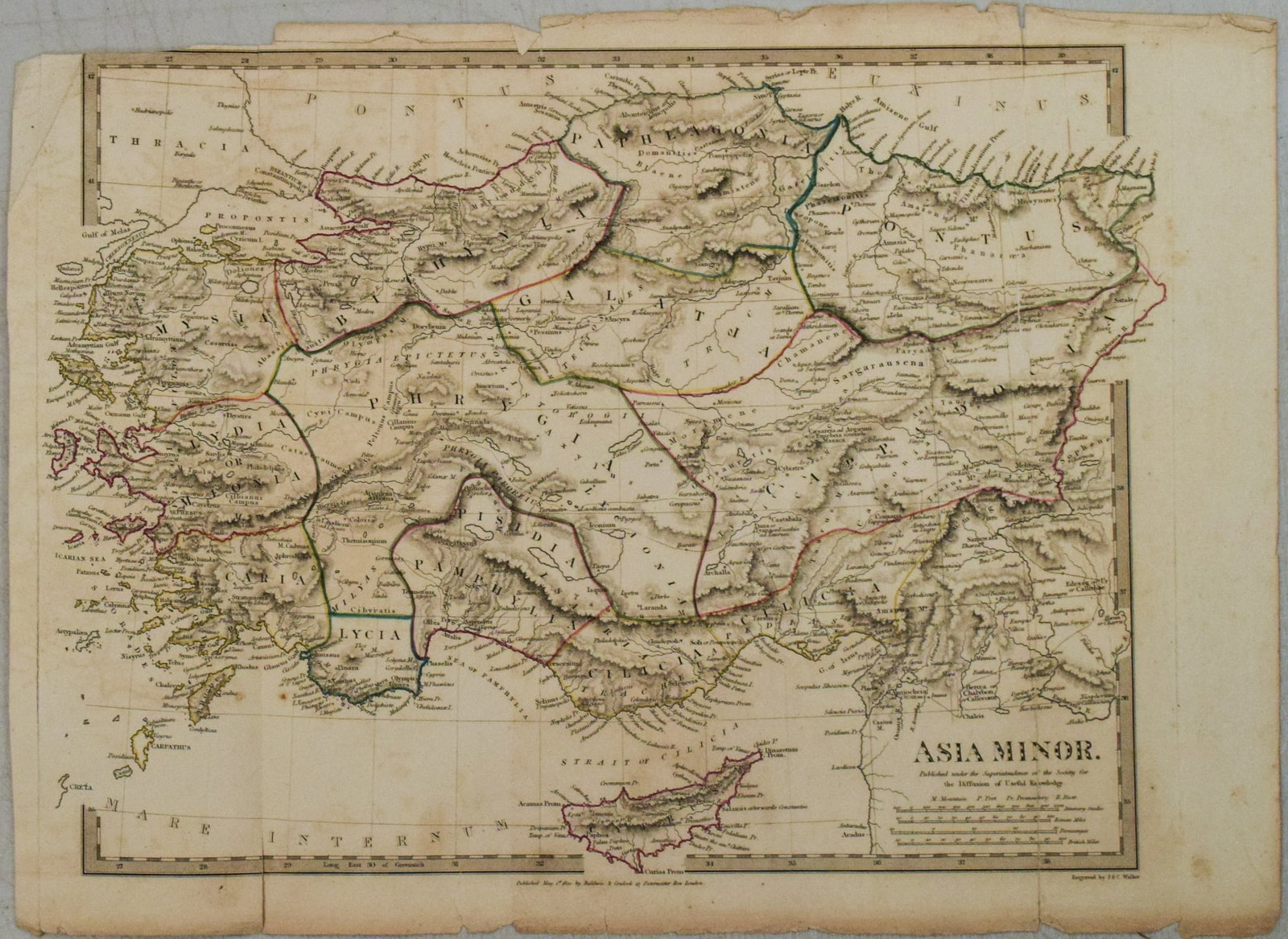 1830 SDUK Map of Turkey and Cyprus -- Asia Minor: Title:1830 SDUK Map of Turkey and Cyprus -- Asia Minor,li>Cartographer:SDUK Year/Place:1830, London Map Dimension (in.):10.2 X 13.2 in. Description:This a very nice map of today's Turkey and Cyprus.