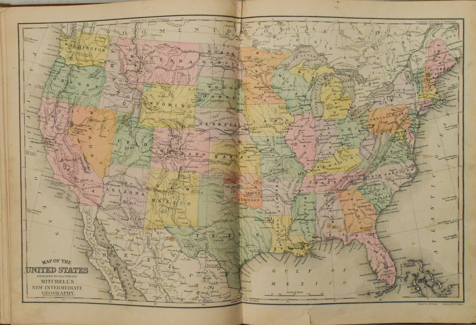 1891 Mitchell Map of the United States -- Map of the United States… (1 of 1)