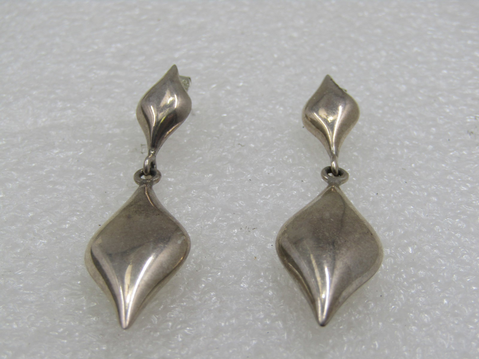 Vintage Sterling Pointed Stud & Drop Earrings, Pierced, 2" - 4