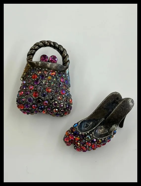 Estate AB Rhinestone Pins - 2