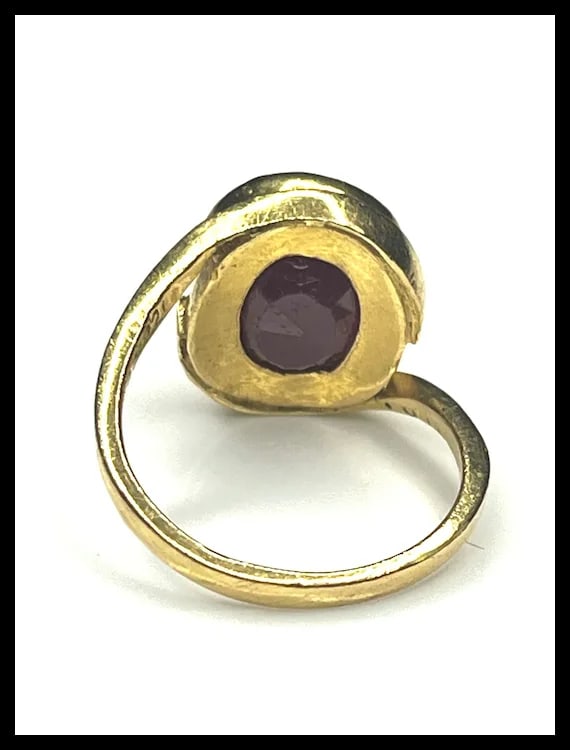 Estate 22k Gold 5 Carat Oval Ruby Ring - 5