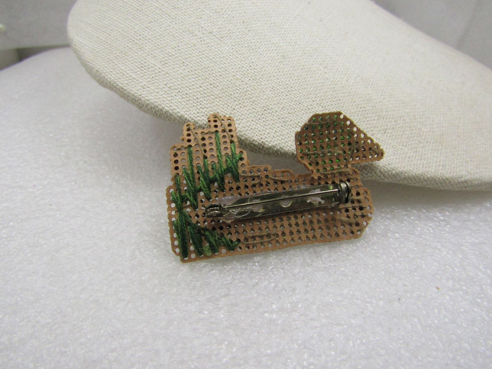 Vintage Glass Beaded Duck & Cat-O-Nine Tail Brooch - 4
