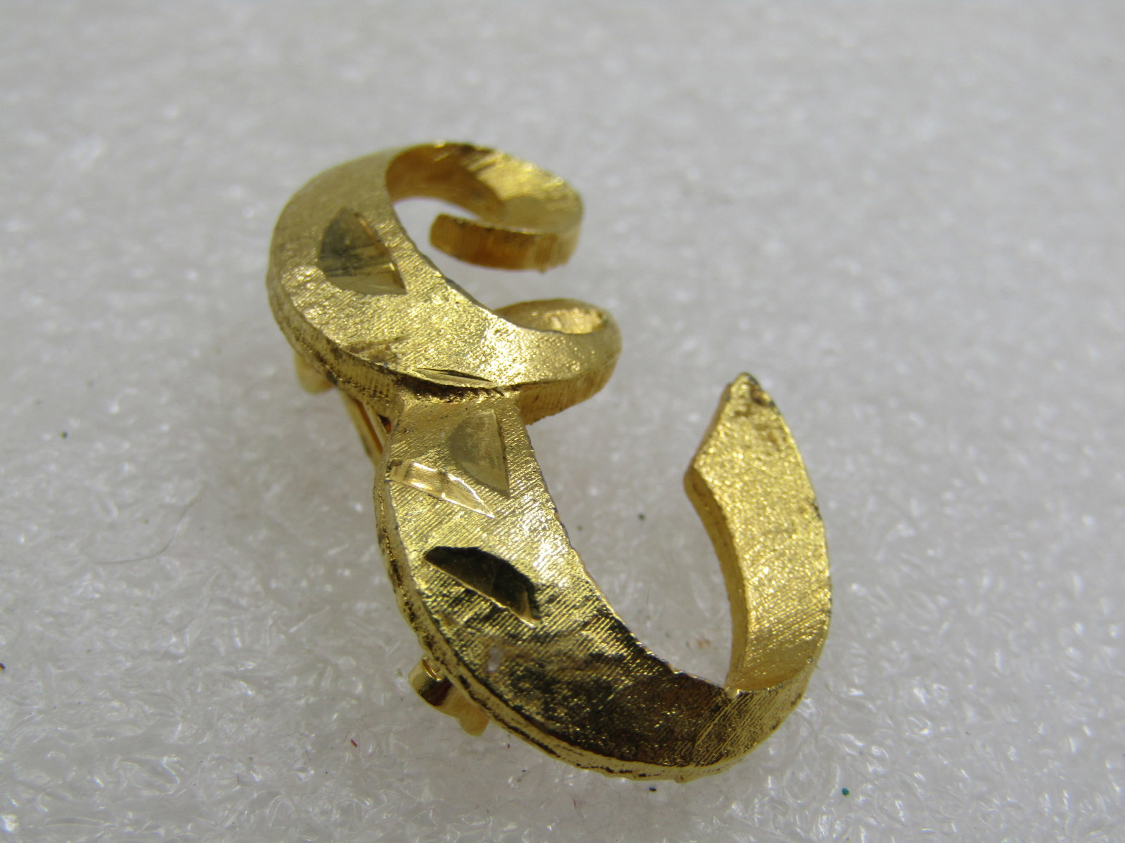 Vintage Iniital E Brooch, 1960's-1970's, 1-1/8" - 4