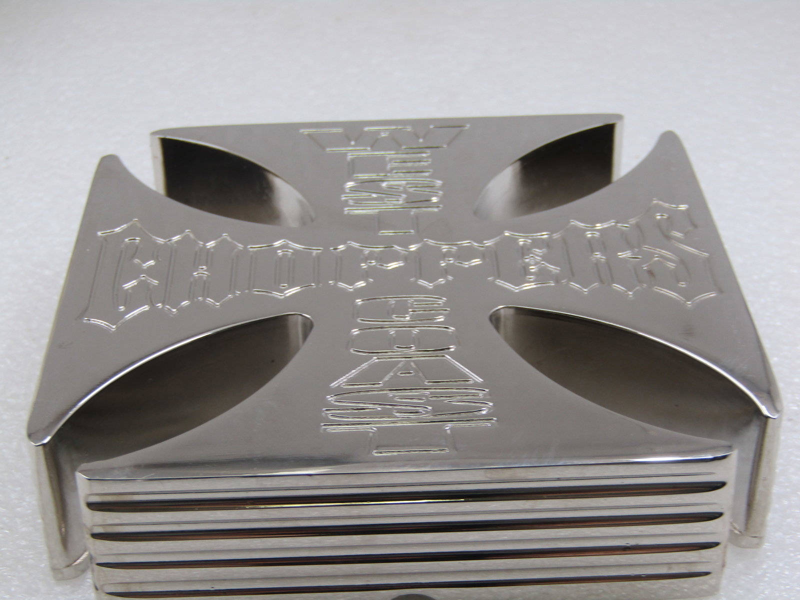 West Coast Choppers Iron Cross Insignia 4" Square Metal Ashtray or Wall Hanging - 2