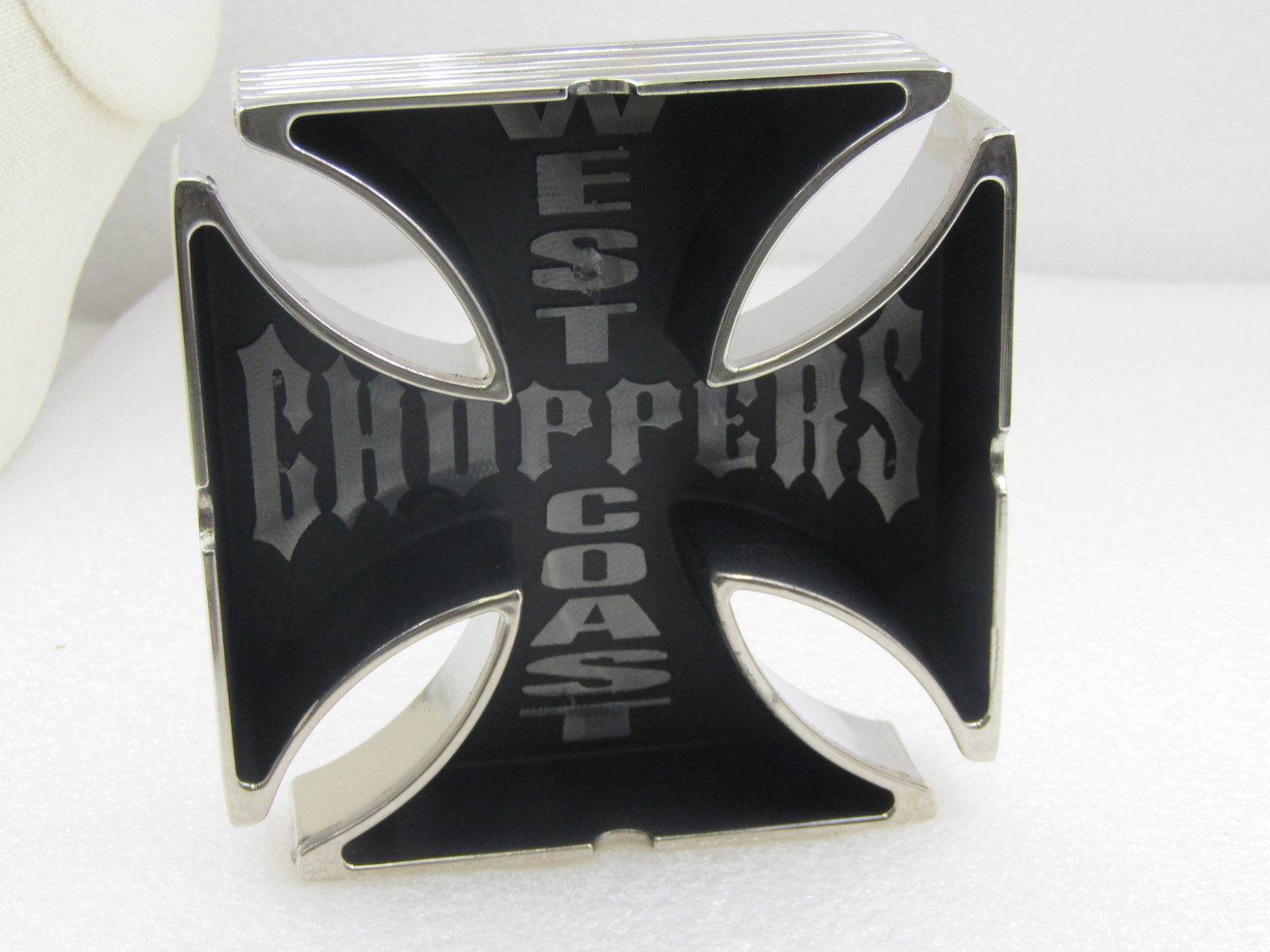 West Coast Choppers Iron Cross Insignia 4" Square Metal Ashtray or Wall Hanging - 4