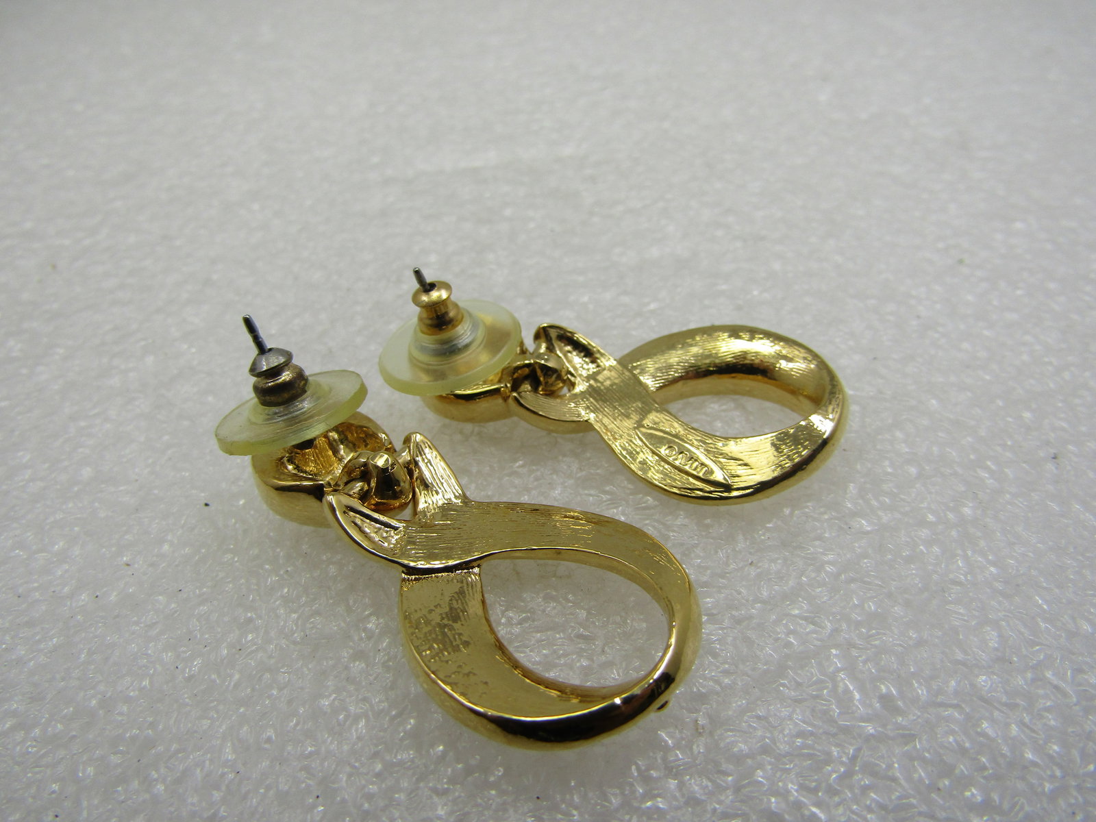 Vintage Avon Rhinestone Figure 8 Earrings, Pierced - 4