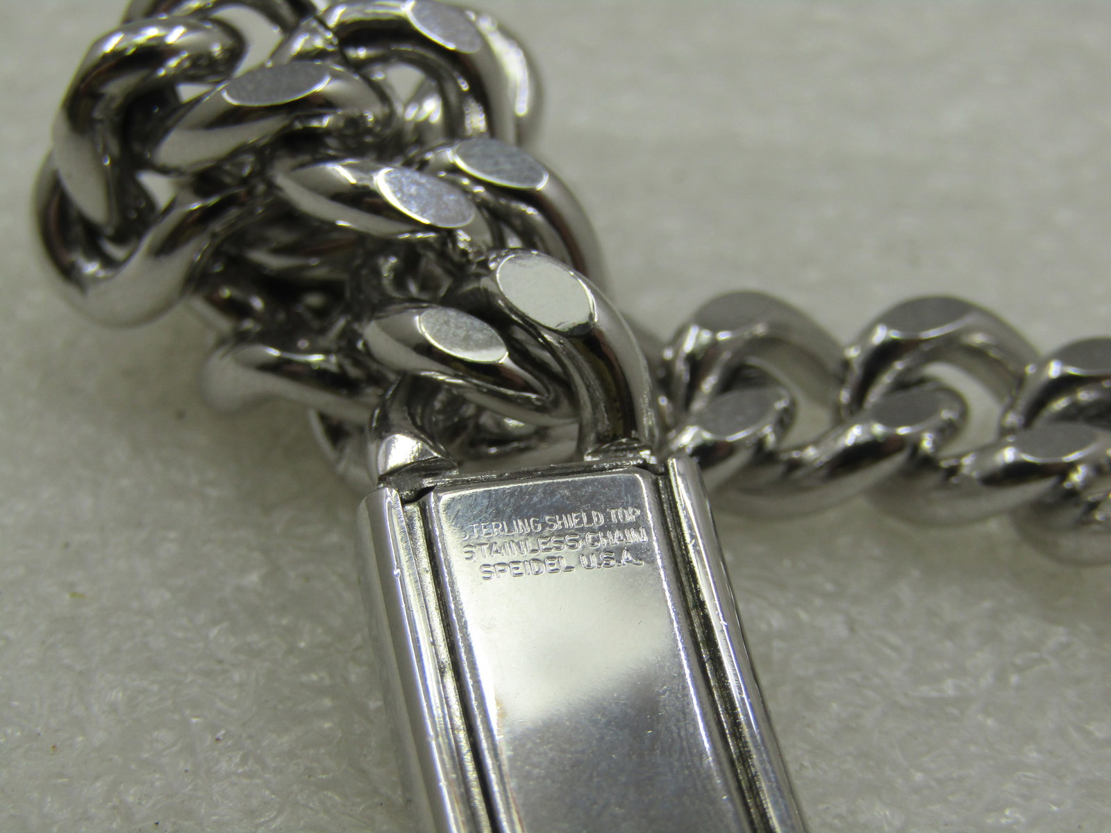 Sterling & Stainless Steel Engraved DAN Men's I.D. Bracelet, 8.25" - 6