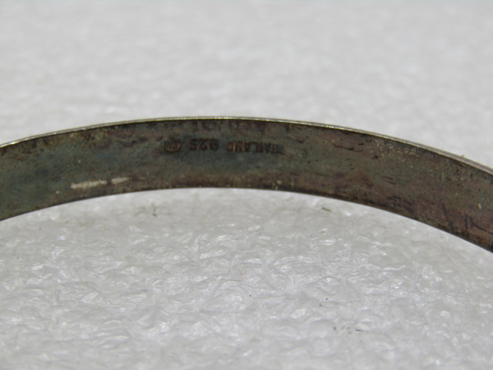 Vintage Sterling Engraved Hinged Bangle Bracelet, 7", 6.5mm - 4
