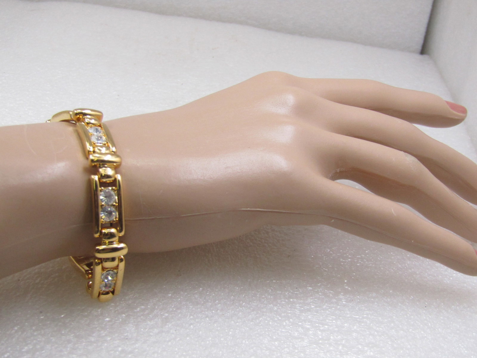 Vintage Joan Rivers Rhinestone Bracelet, 7.75" - 5
