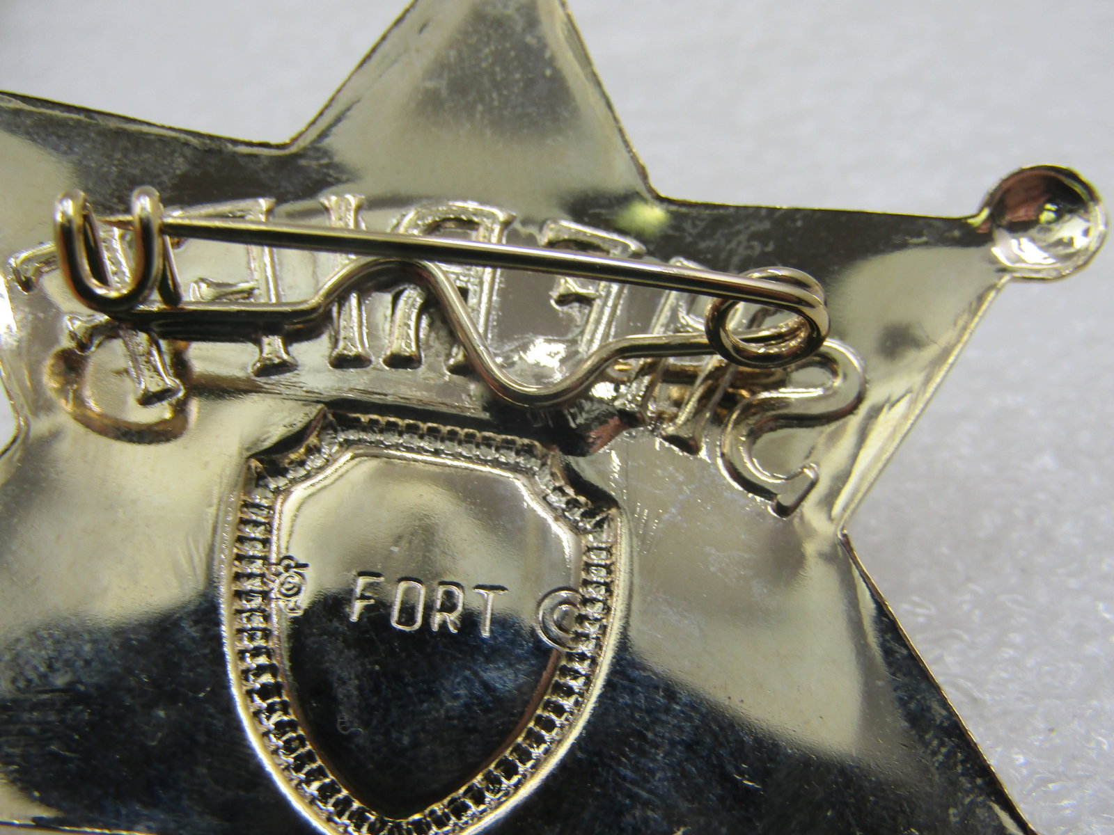 Vintage Enameled Cleveland Sherrif Badge Brooch, 2.75" Signed Fort - 6