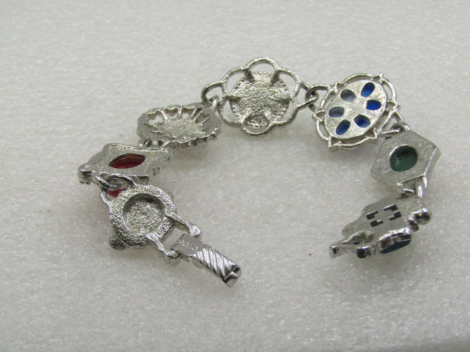 Vintage Southwestern Faux Agate Bracelet, Sarah Coventry, 7.5" - 6