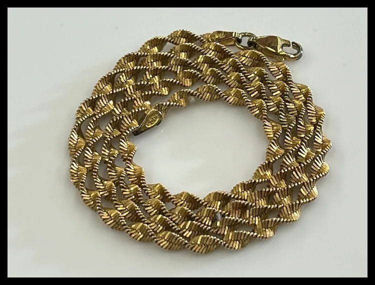 Vintage Twisted Italian Chain Necklace - 2