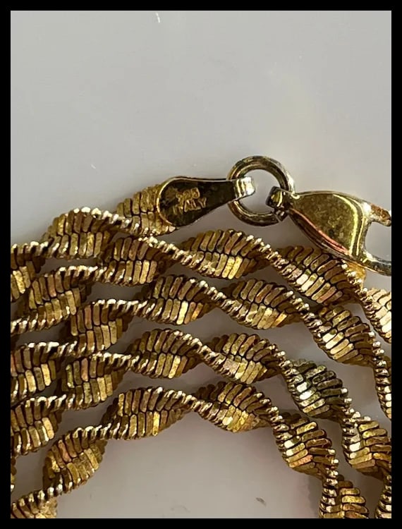 Vintage Twisted Italian Chain Necklace - 4