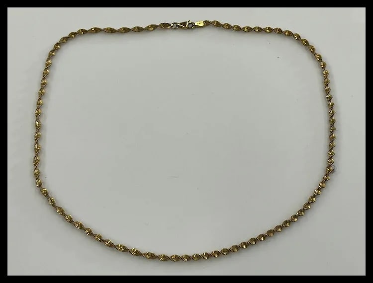Vintage Twisted Italian Chain Necklace - 5