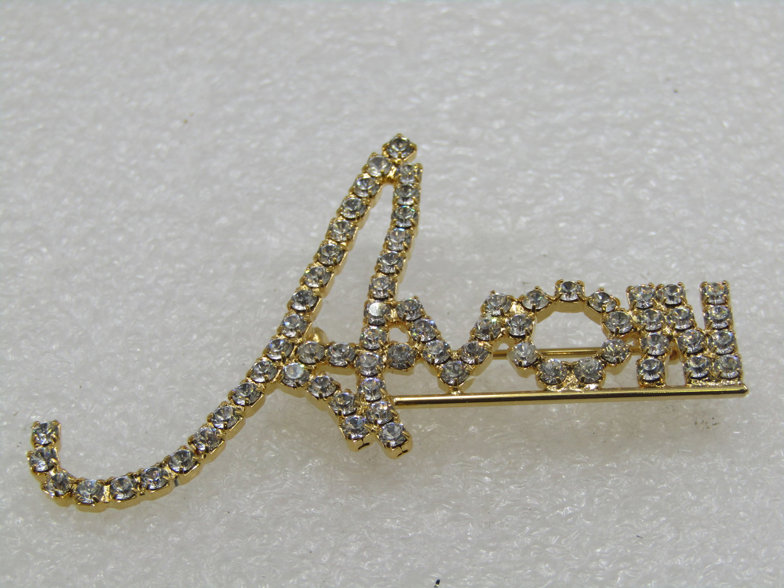 Vintage Large Rhinestone Avon Brooch, 2.25" - 2