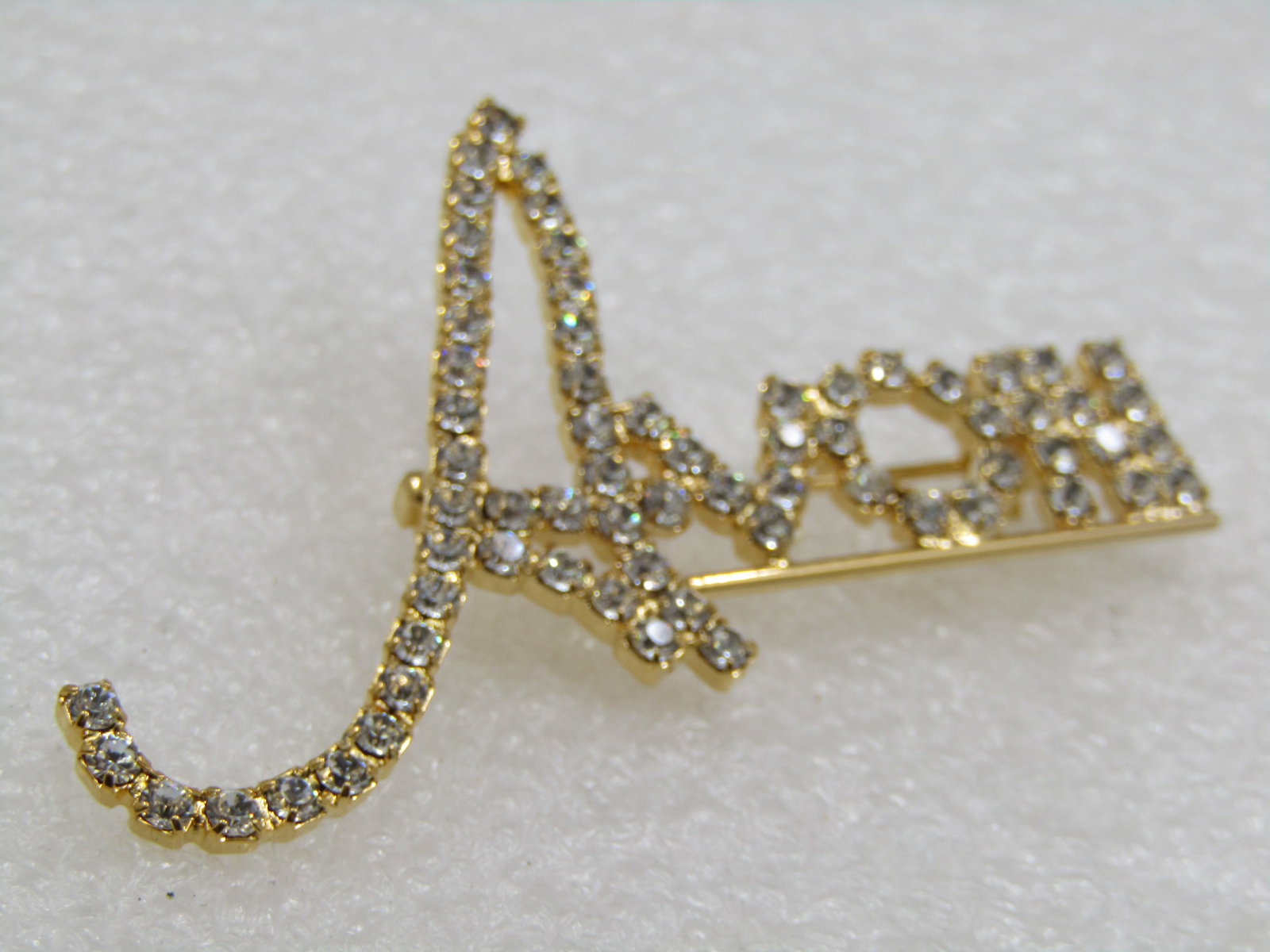 Vintage Large Rhinestone Avon Brooch, 2.25" - 3