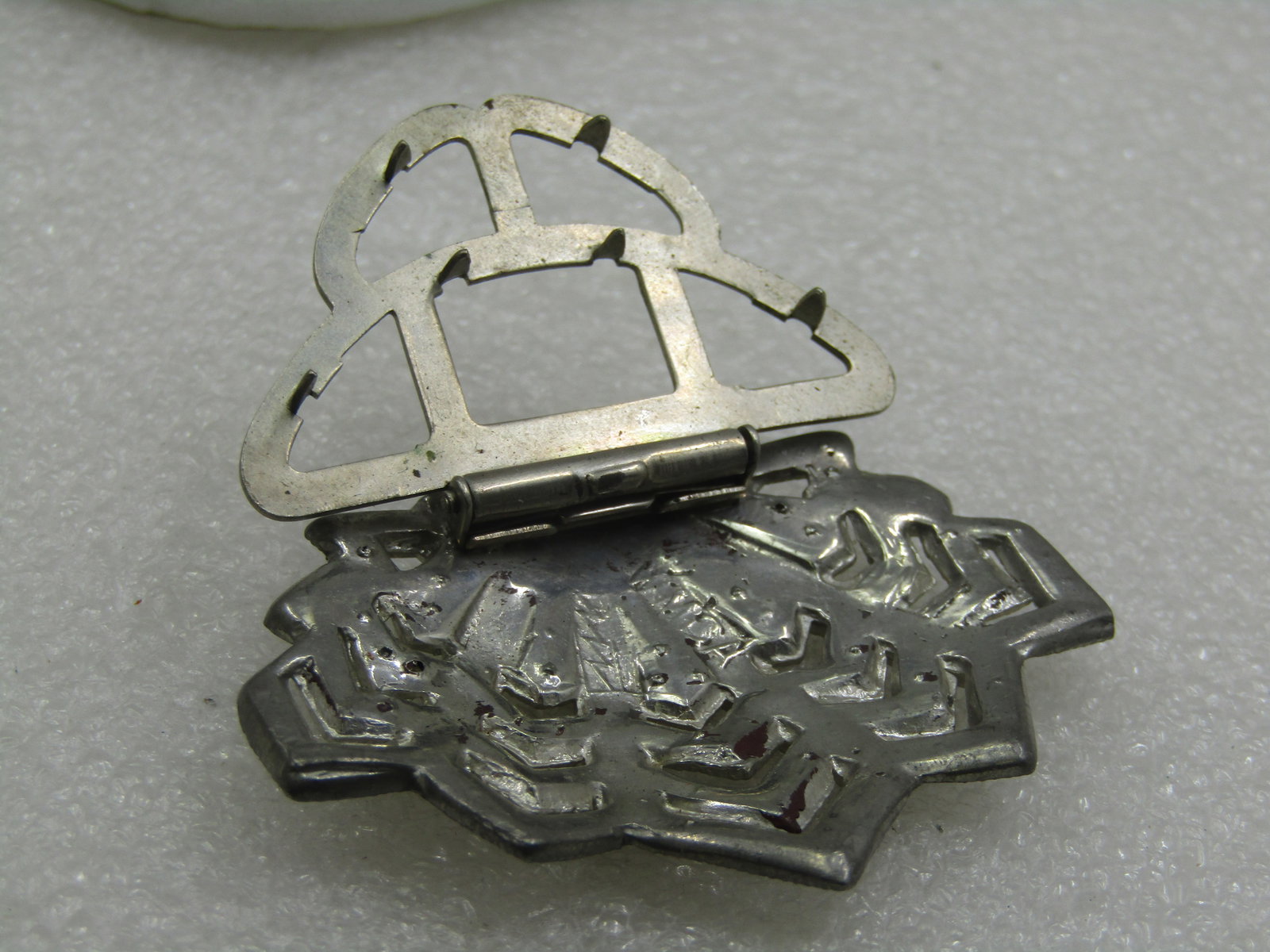 Antique Czech Glass & Rhinestone Dress Clip, 1920's-1930's, 2.25" - 6