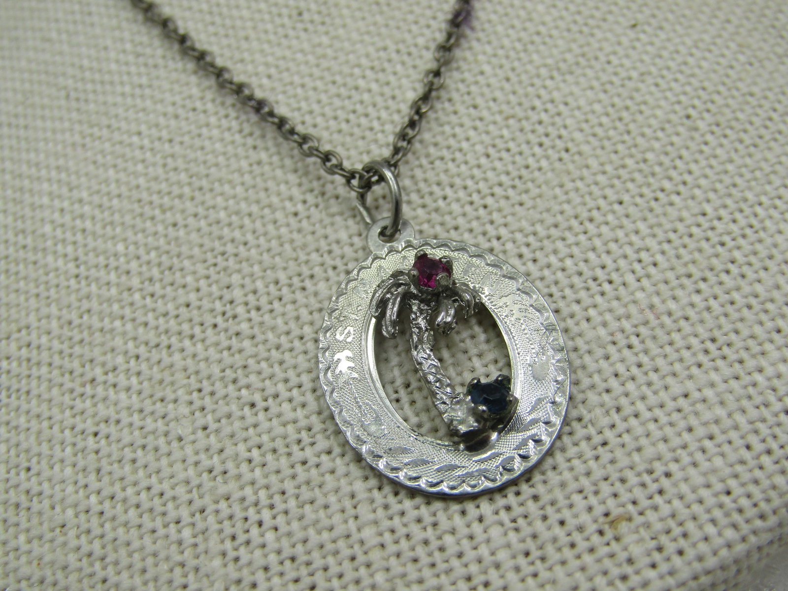 Vintage Sterling St. Martin Charm/Pendant on 19" Chain, Signed Crea Sterling - 2