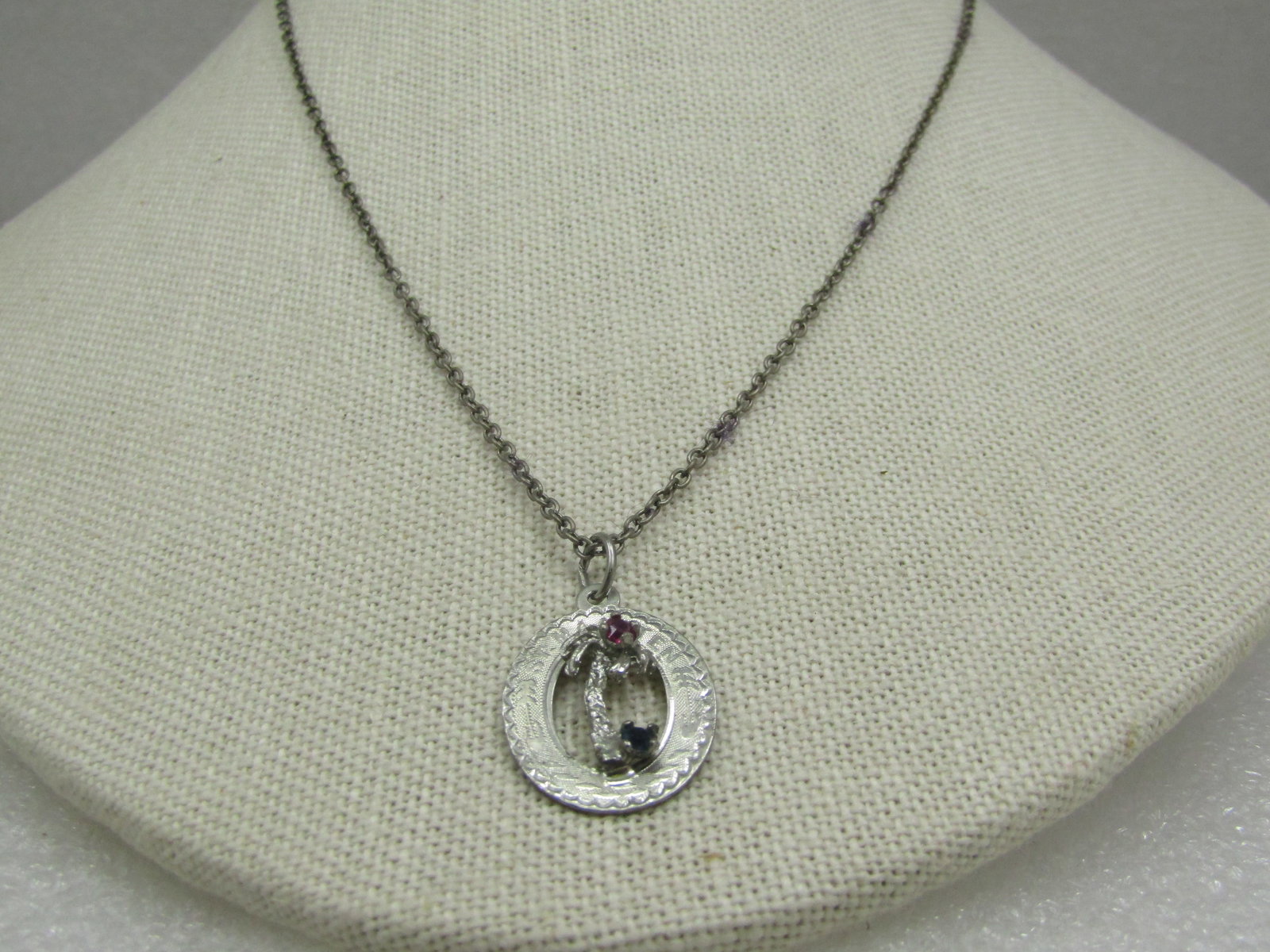 Vintage Sterling St. Martin Charm/Pendant on 19" Chain, Signed Crea Sterling - 3