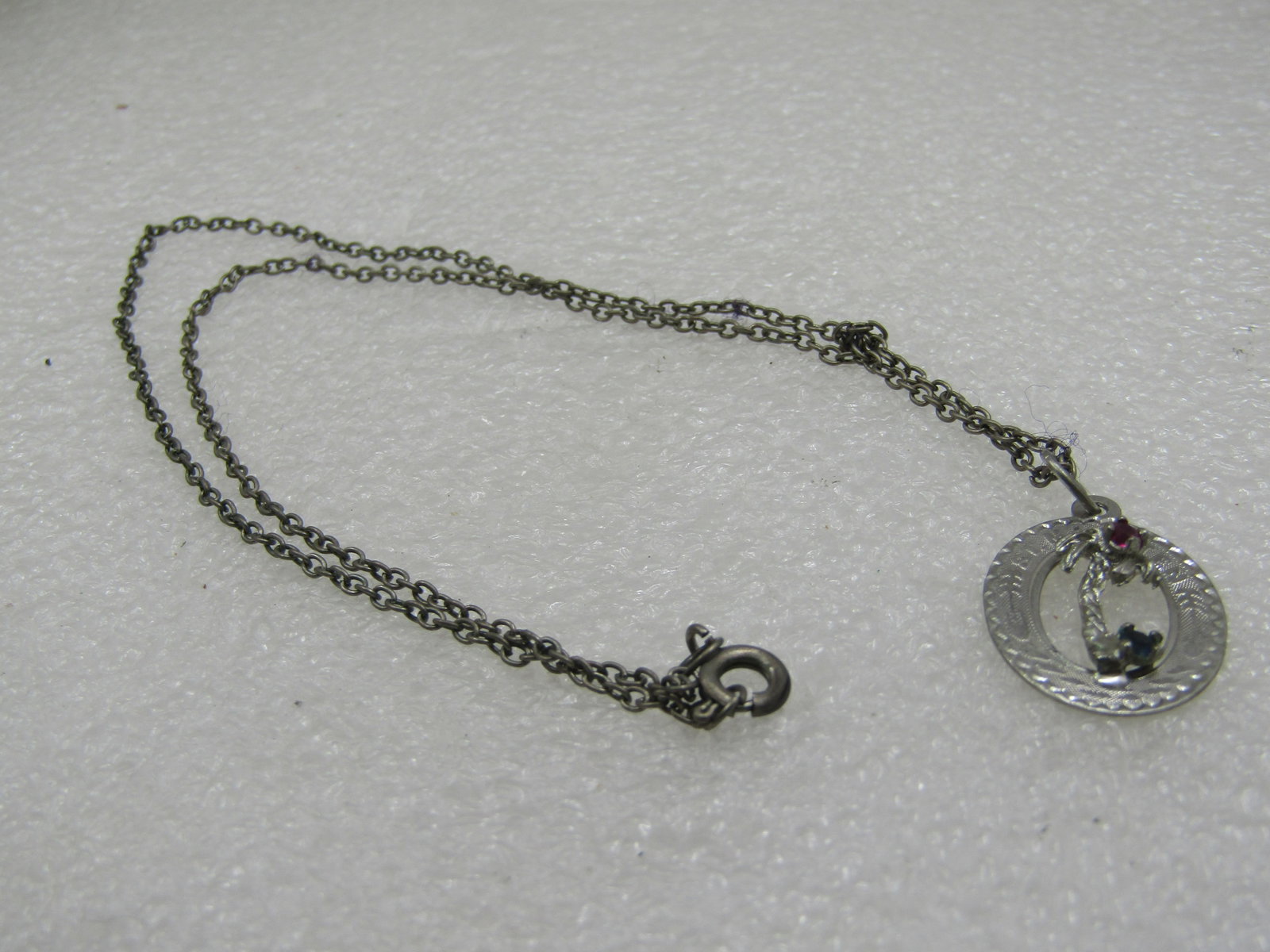 Vintage Sterling St. Martin Charm/Pendant on 19" Chain, Signed Crea Sterling - 5
