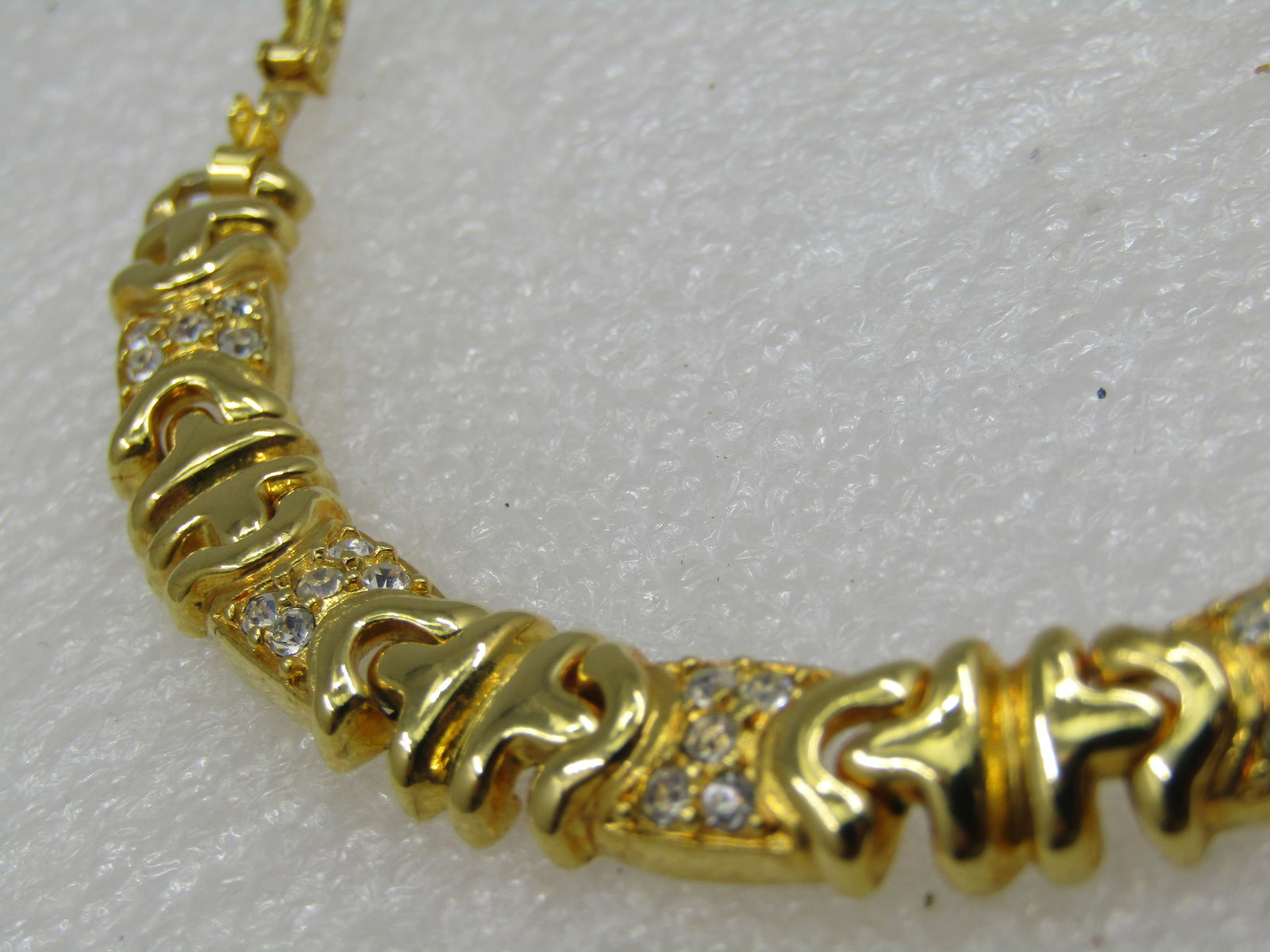 Vintage Joan Rivers Rhinestone Bracelet, 7.25, Gold Tone - 3