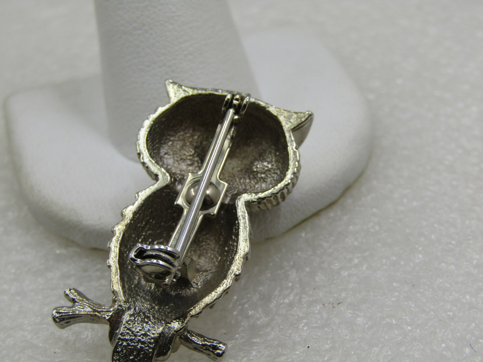Vintage Owl on Branch Brooch, 1960's-1970's. 1.5" - 4