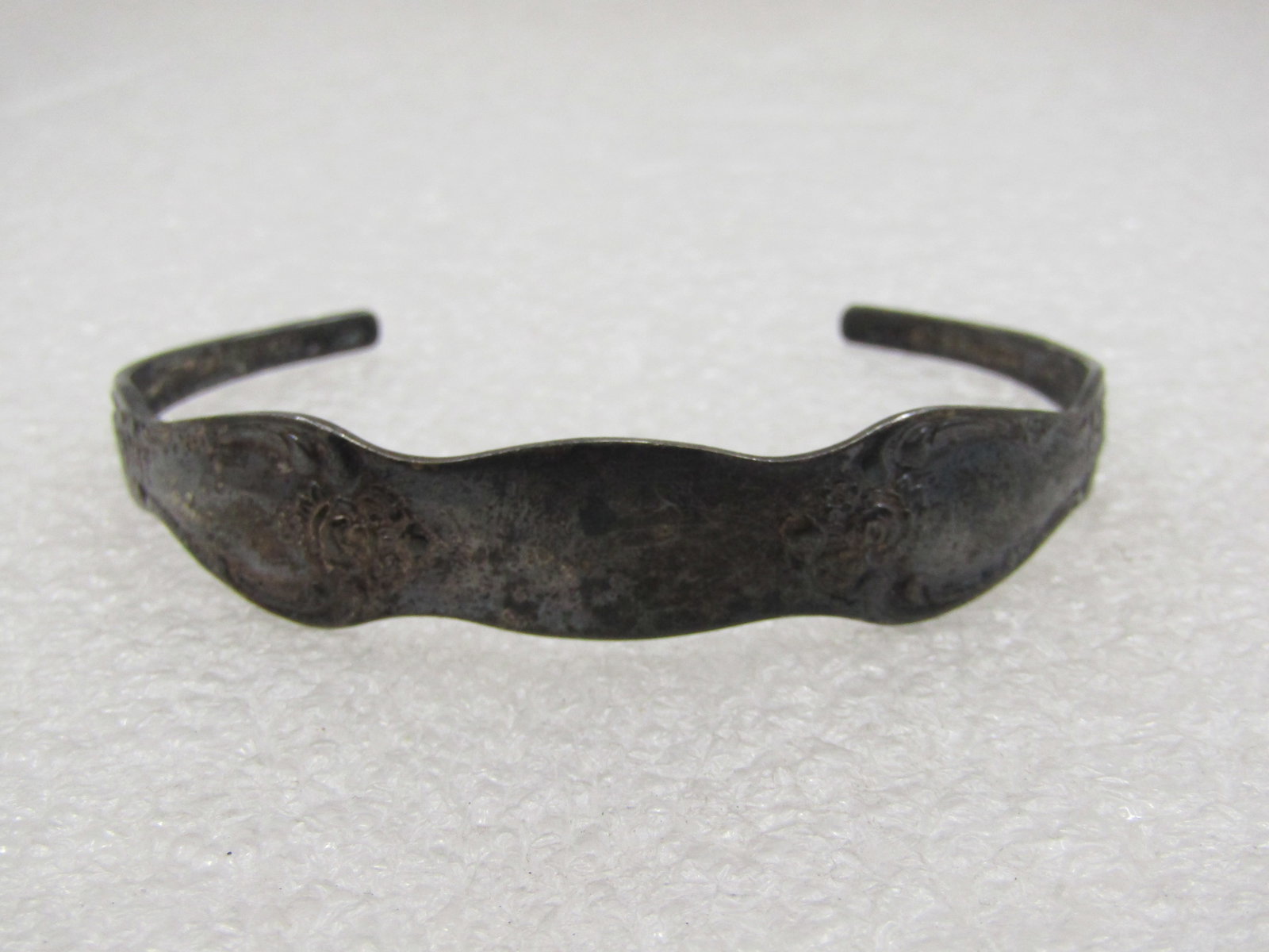 Vintage Wm. Rogers Oneida Spoon Silver Cuff Bracelet, 7.25 - 4