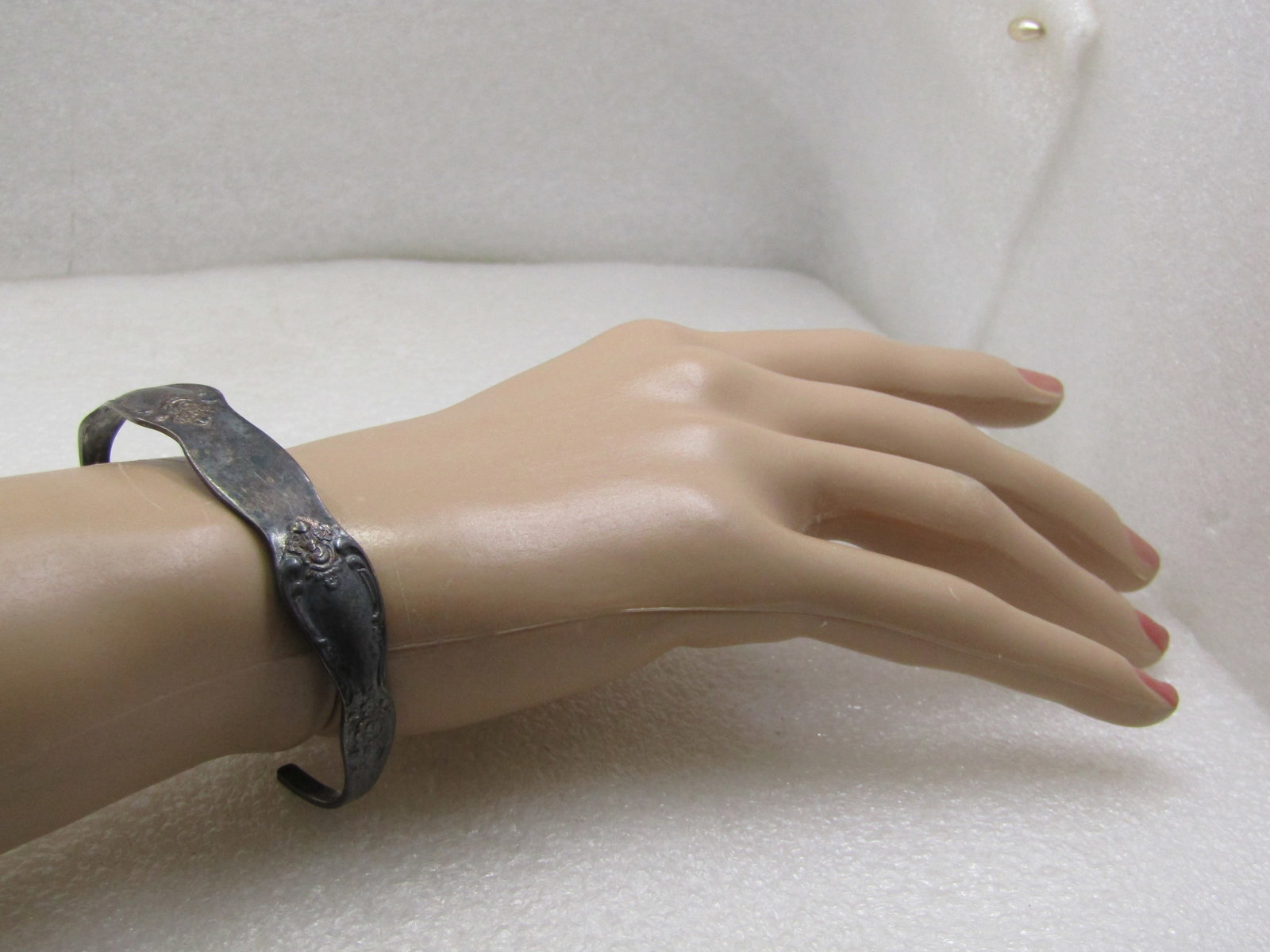 Vintage Wm. Rogers Oneida Spoon Silver Cuff Bracelet, 7.25 - 7