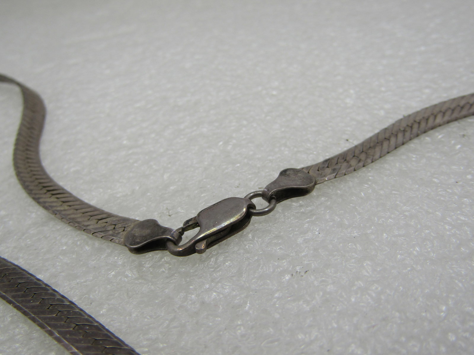 Vintage Sterling Herringbone Necklace, 5mm, 20", Unisex - 5