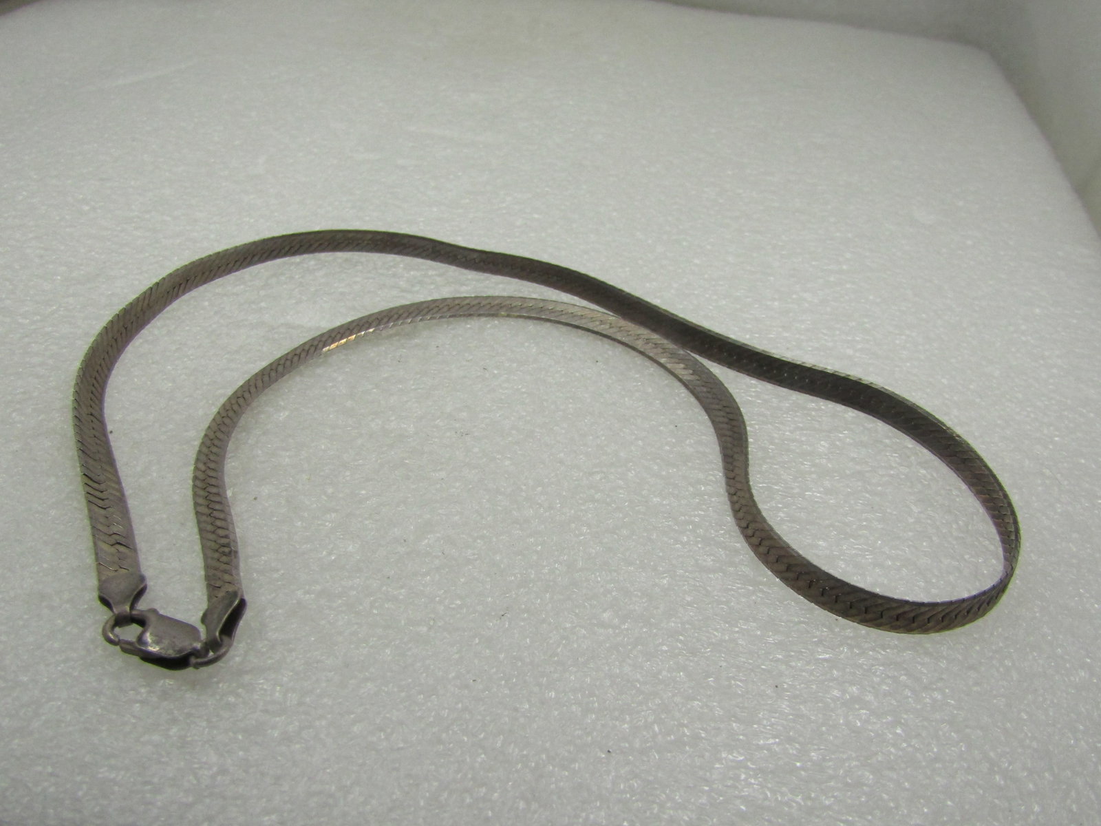 Vintage Sterling Herringbone Necklace, 5mm, 20", Unisex - 6