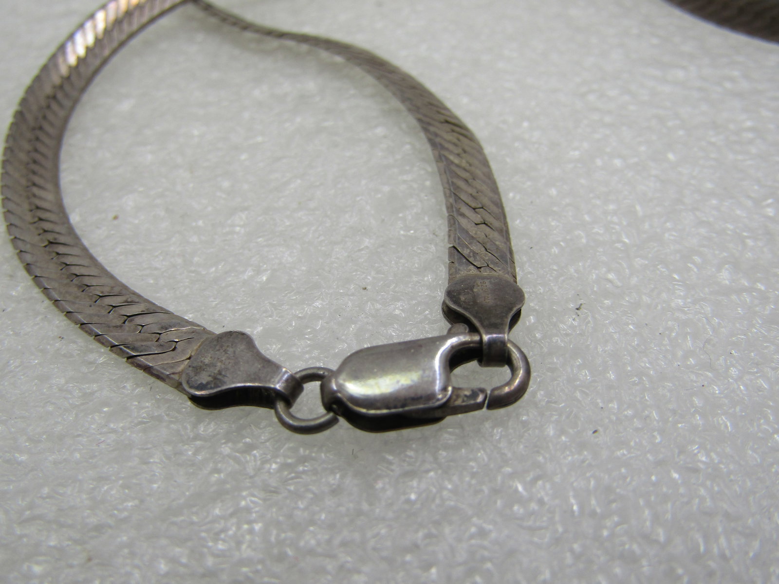 Vintage Sterling Herringbone Necklace, 5mm, 20", Unisex - 8