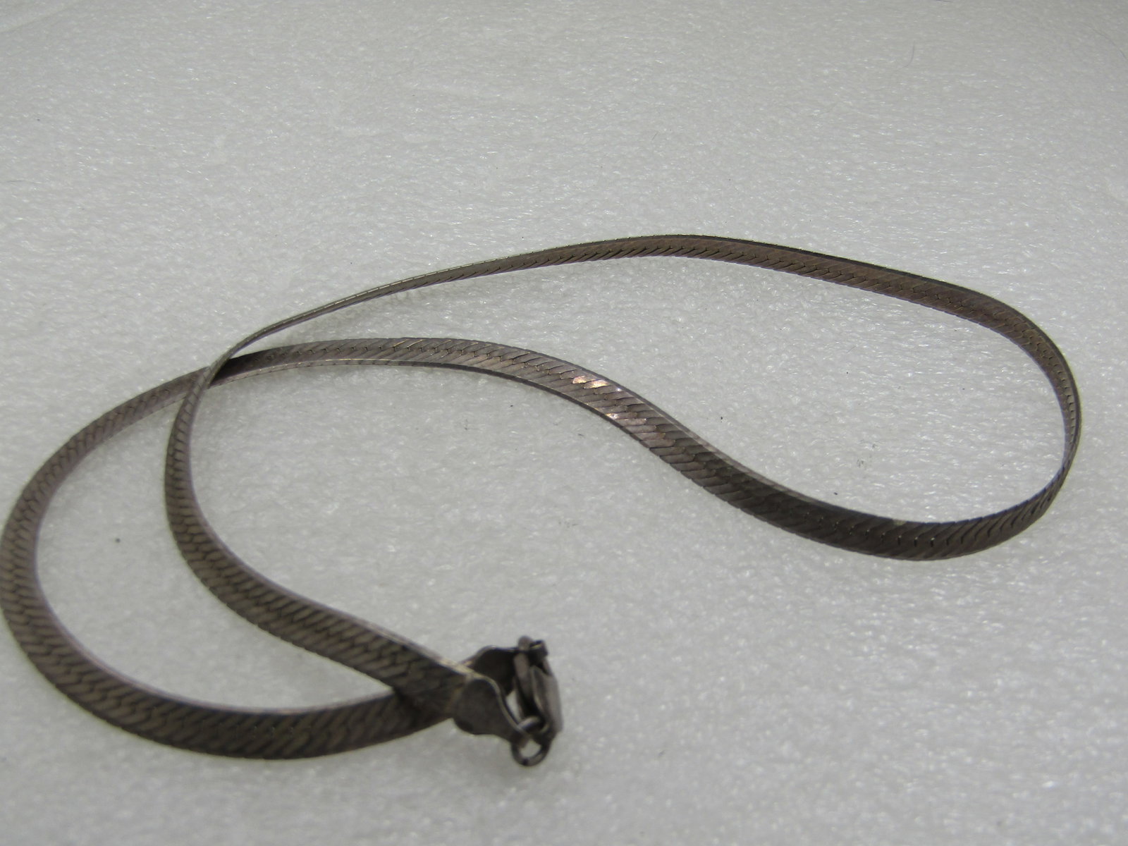 Vintage Sterling Herringbone Necklace, 5mm, 20", Unisex - 9