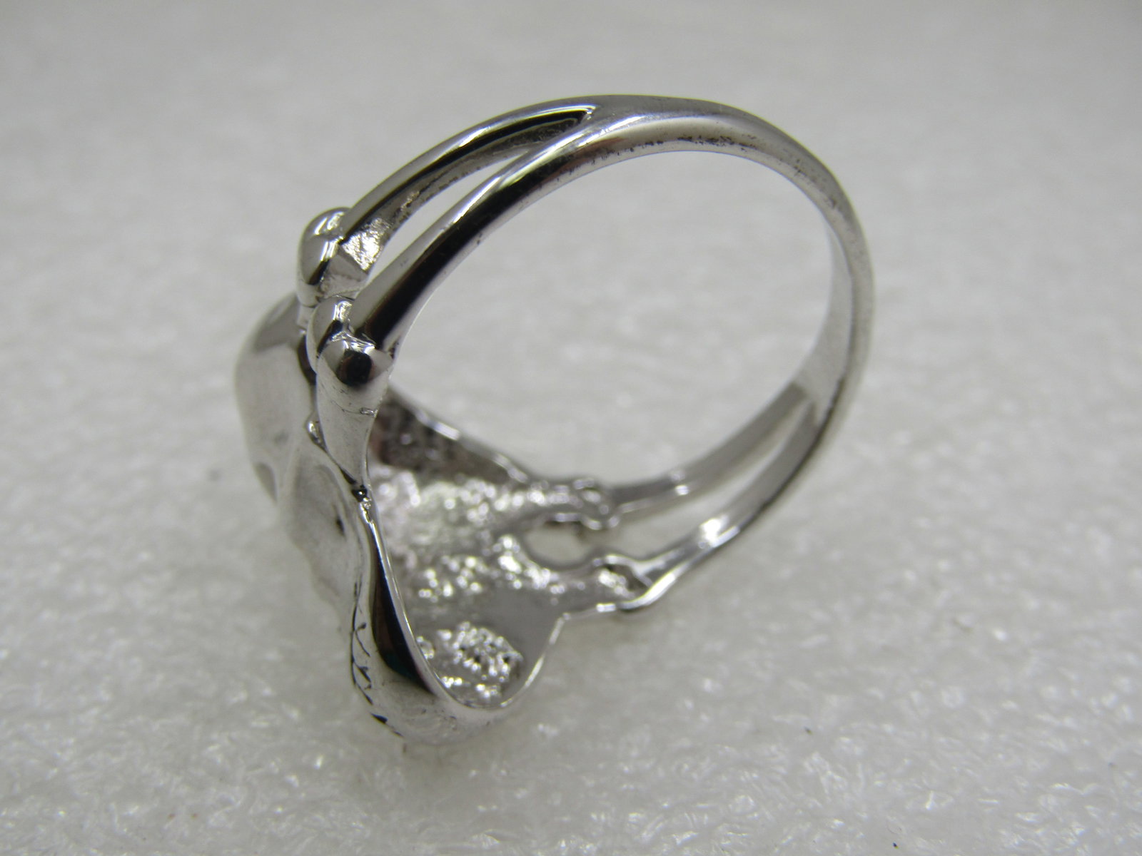 Men's Skull Biker Ring, Sz. 12.5, Silver Tone - 5