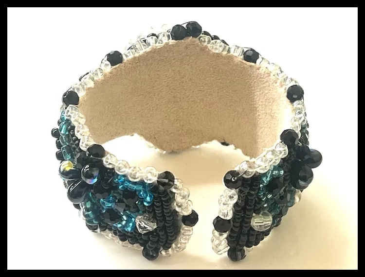 Vintage Handmade Artisan Beaded Bracelet/Cuff - 5