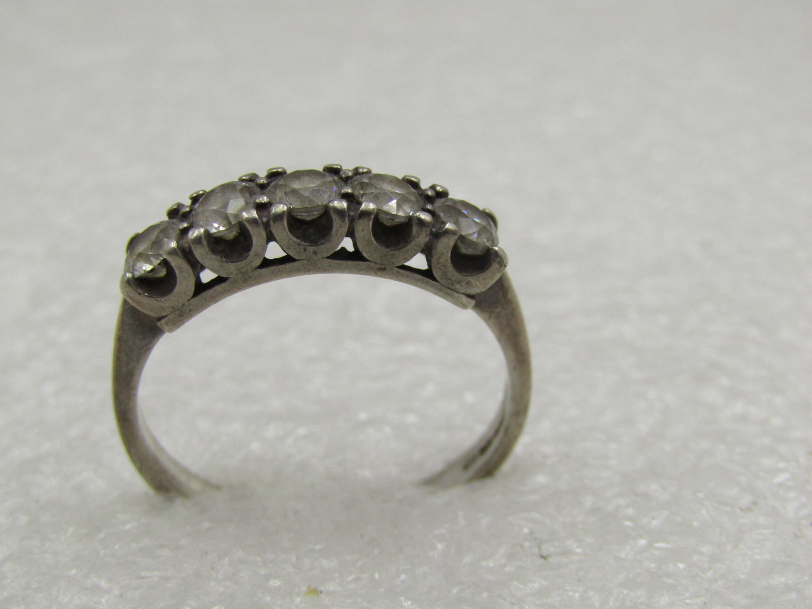 Vintage Sterling CZ Wedding/Anniversary Band, 1 TCW, Size 10 - 3