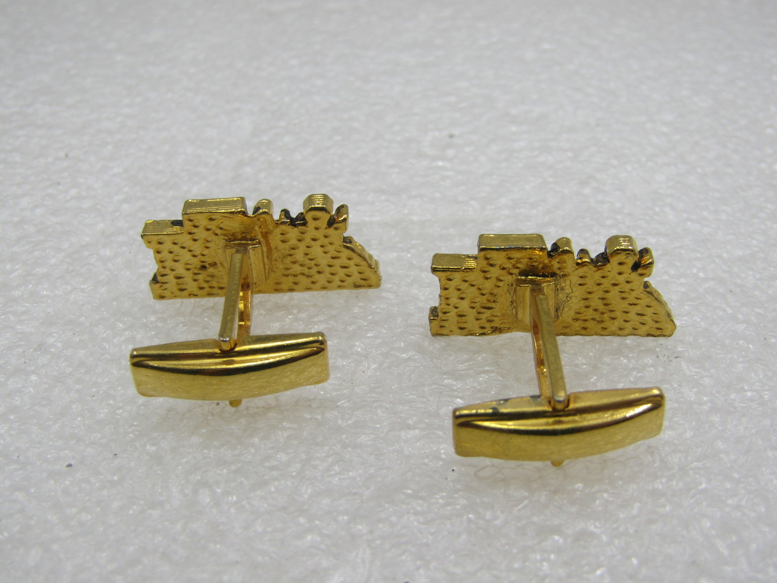 Vintage Train Engine Cufflinks & Tie Clip Set, 1960's-1970's Signed Lisa - 4