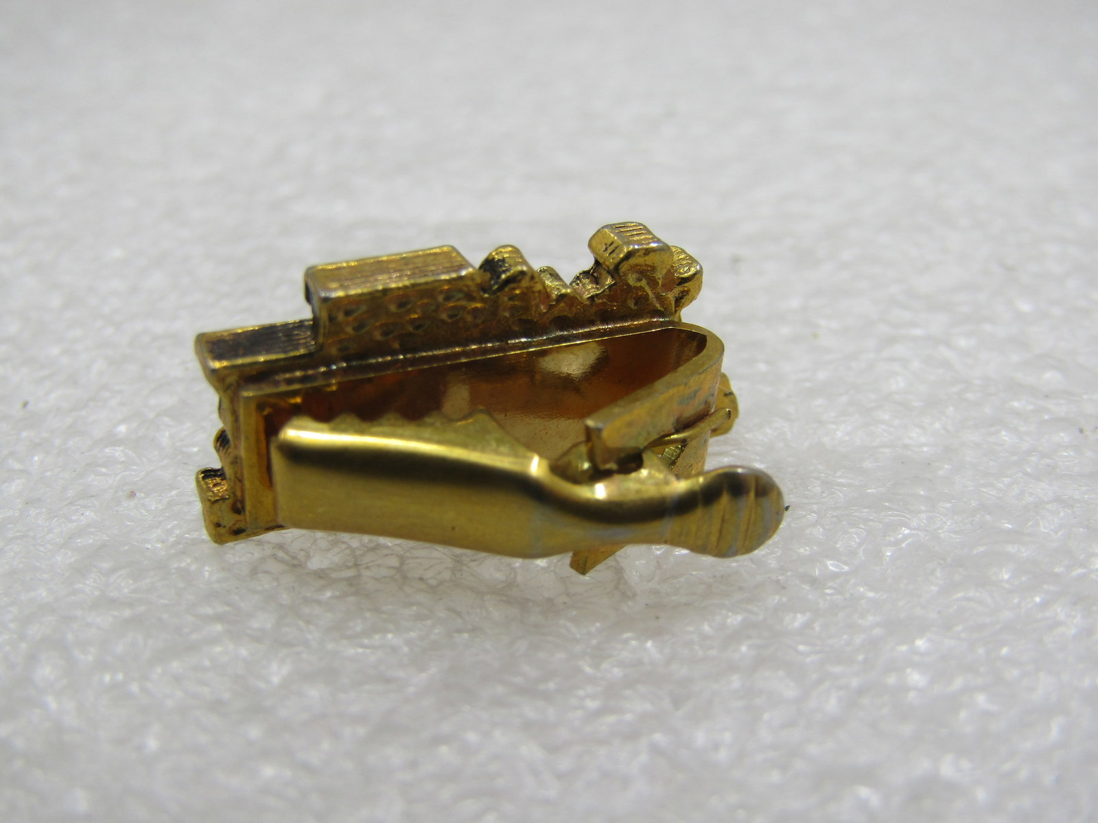 Vintage Train Engine Cufflinks & Tie Clip Set, 1960's-1970's Signed Lisa - 6
