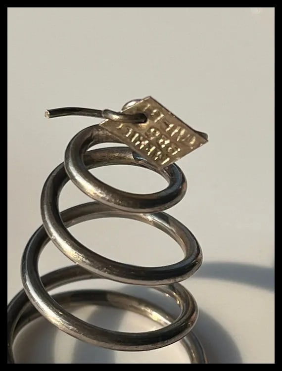 Vintage Sterling Silver Spiral Earrings - 3