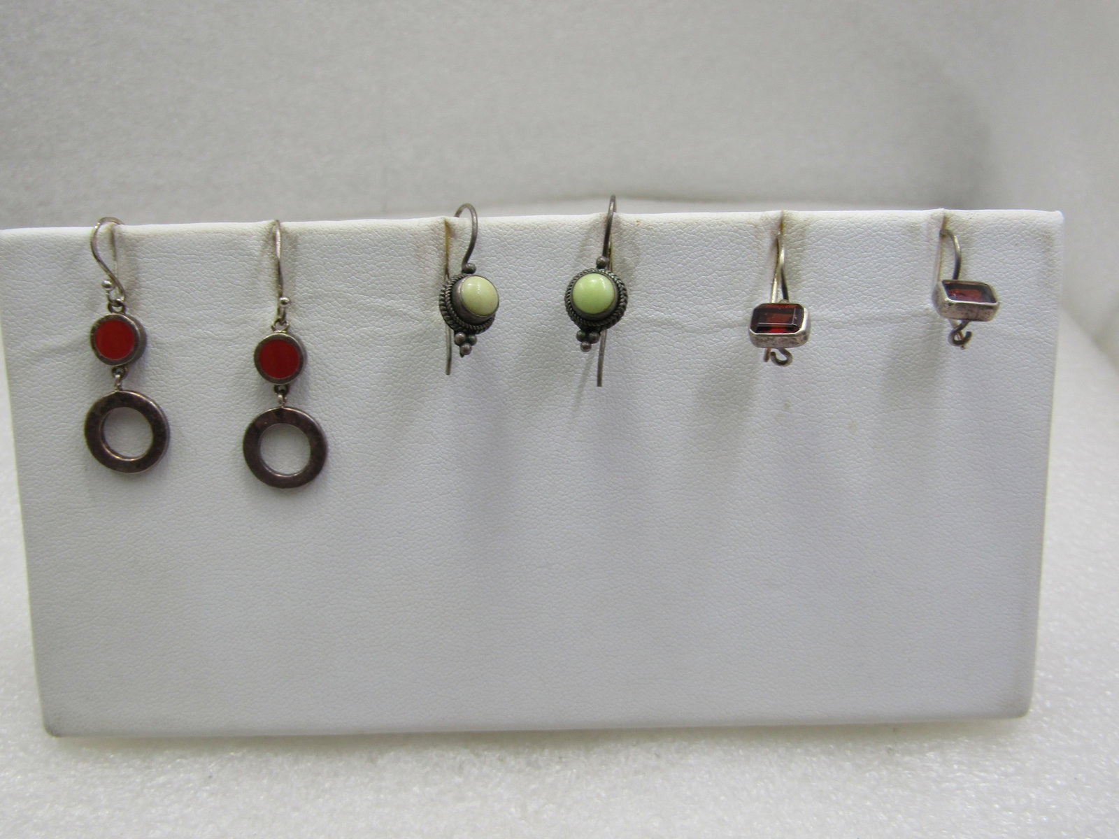 3 Pairs Sterling Pierced Drop Earring Lot (1 of 9)