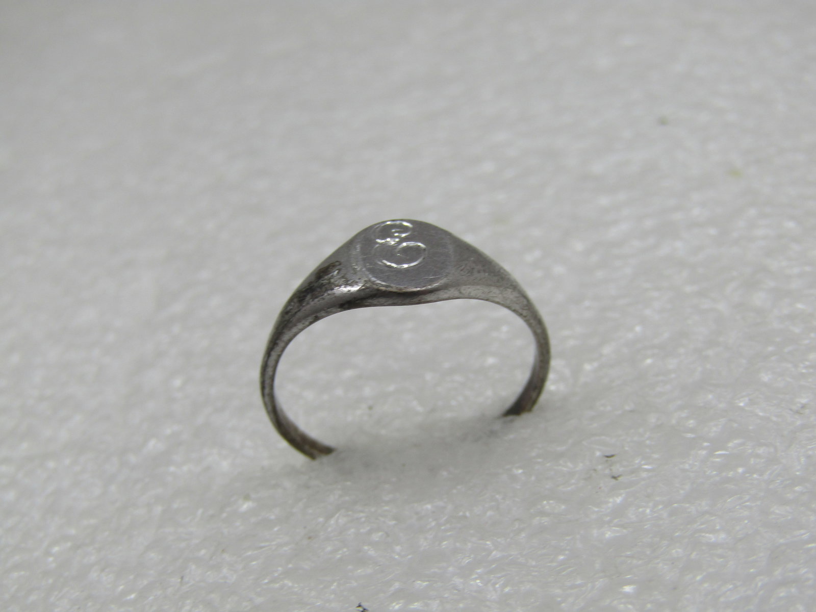 Vintage Sterling Initial E Ring, Espo, Sz. 5.75 - 4