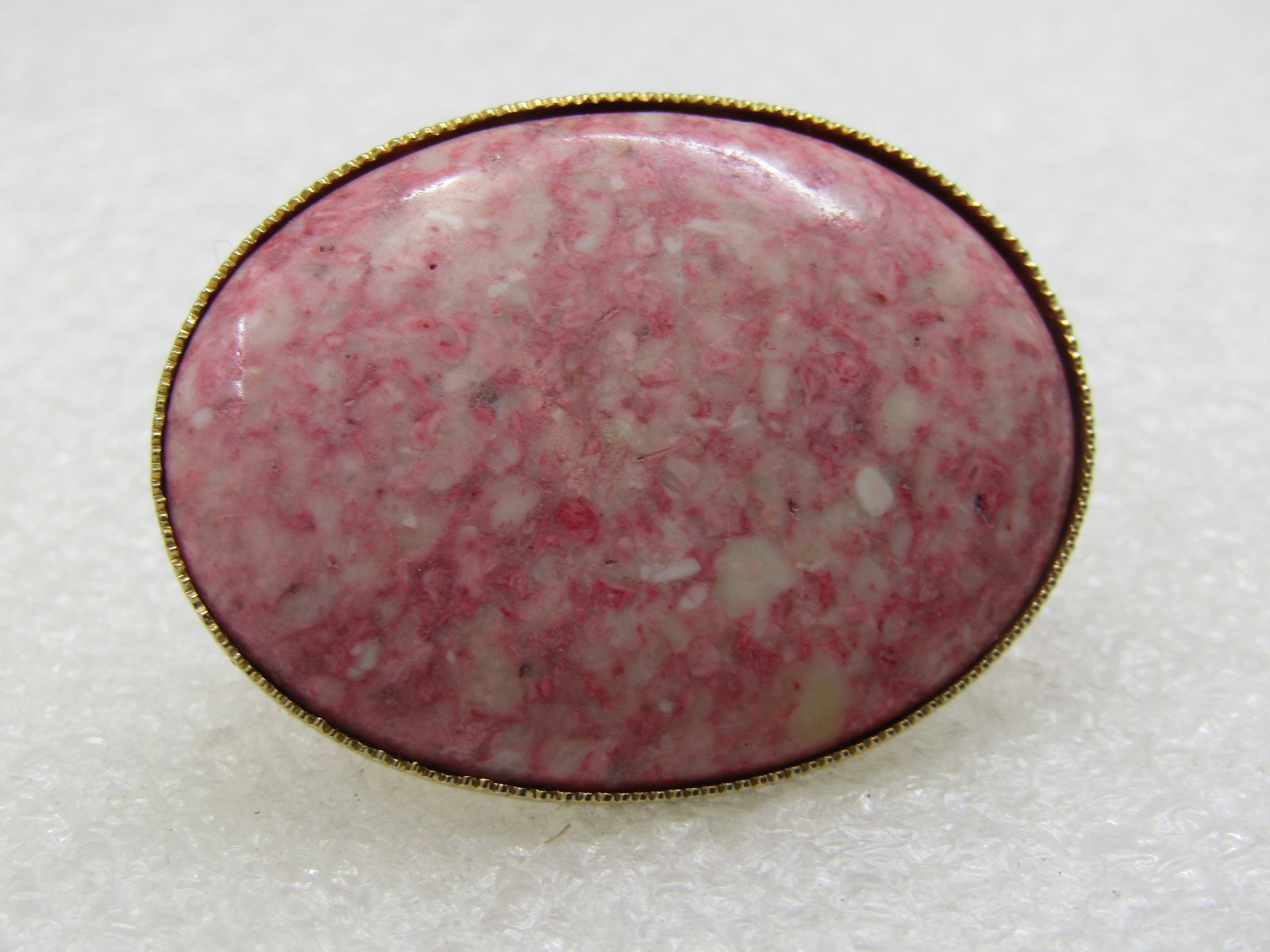 Vintage Pink Agate Scarf Clip, 1970's, Southwestern Themed - 2