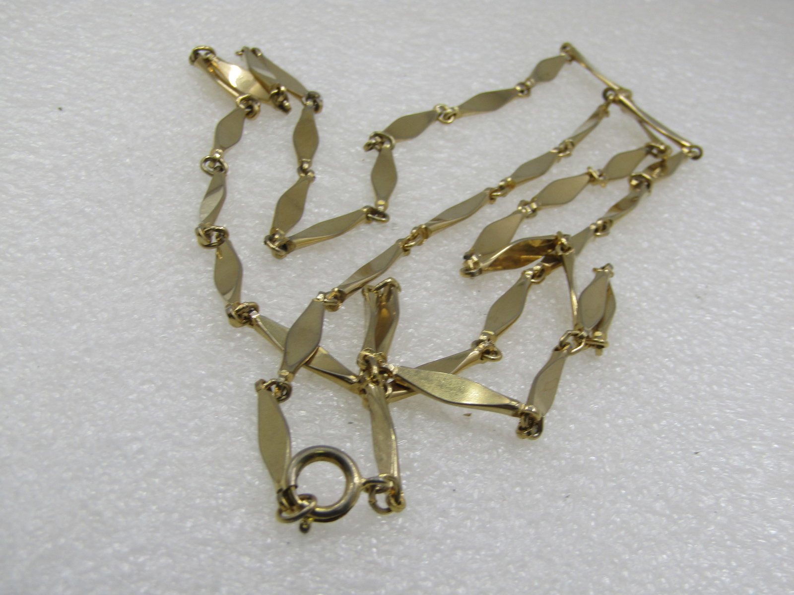 Vintage Gold Tone Tapered Bar Link Necklace 38", Gold Tone - 6