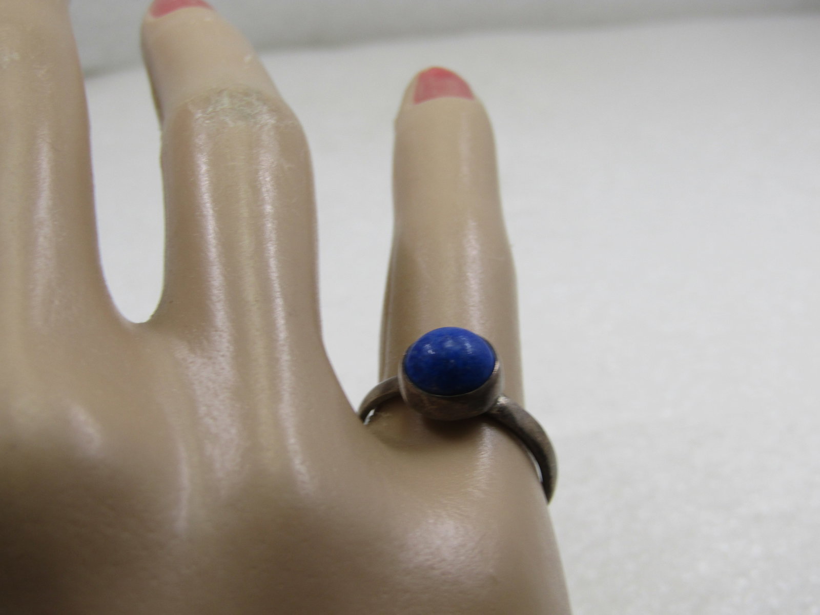 Vintage Sterling Southwestern Sodalite Ring, Sz. 6.5. Signed. - 5