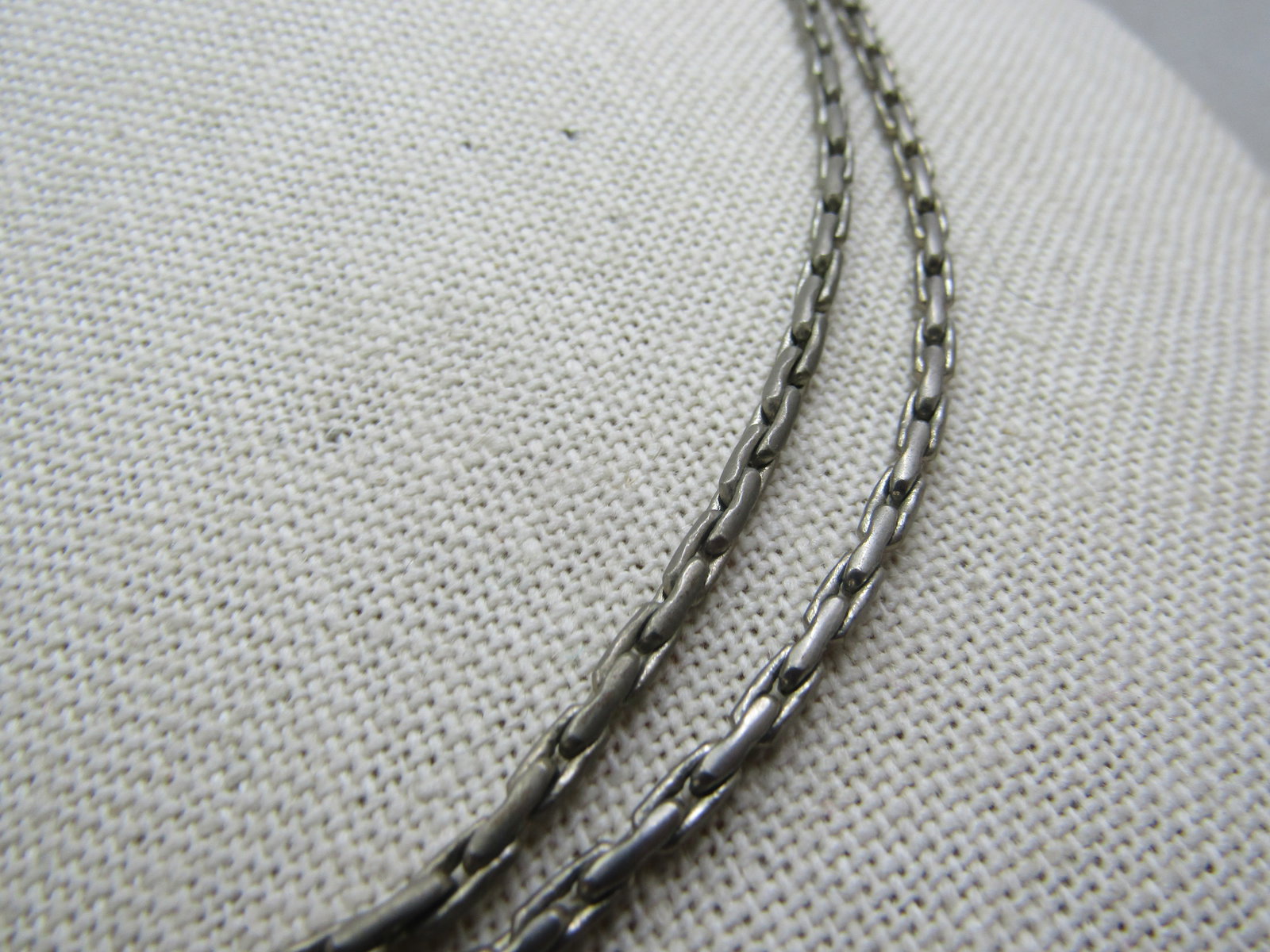 Vintage Silver Plated Bar Link Necklace 60" - 3