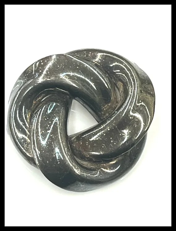 Vintage Sterling Silver Knotted Mexico Bow Brooch/ Pin -Signed C-11 - 2