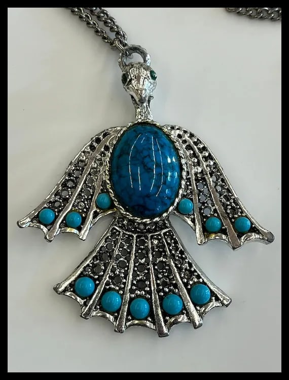 Vintage Phoenix Bird Necklace - 3
